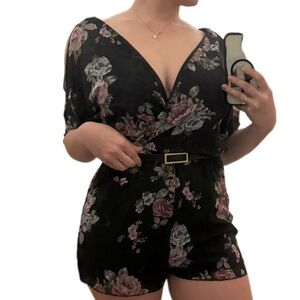 Rue21 Black Floral Romper
